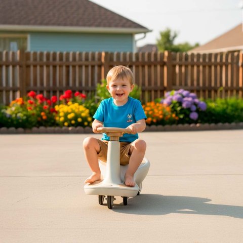 Jeździk grawitacyjny LED Swing Fix S4 świecące koła z muzyką grający 76cm złoto-biały max 100kg Kik Sp. z o. o. Sp. k.