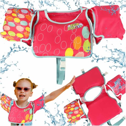 Kamizelka piankowa z rękawkami do pływania kapok dla dzieci 3-6 lat 19-30 kg BESTWAY 32174 różowa Kik Sp. z o. o. Sp. k.