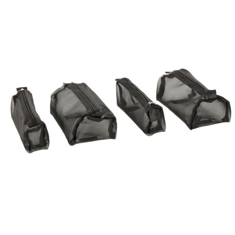 Kosmetyczka składana podróżna wypinana zwijana 4w1 duża pojemność przenośna czarna Kik Sp. z o. o. Sp. k.