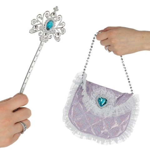 Kostium strój karnawałowy przebranie królowa księżniczka korona torebka 9 elementów Kik Sp. z o. o. Sp. k.