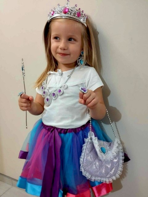 Kostium strój karnawałowy przebranie królowa księżniczka korona torebka 9 elementów Kik Sp. z o. o. Sp. k.