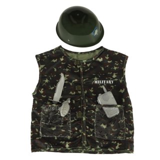 Kostium strój karnawałowy przebranie żołnierz hełm zestaw 3-8 lat Kik Sp. z o. o. Sp. k.