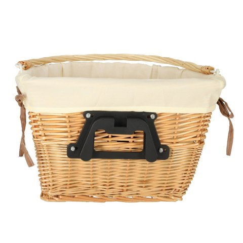 Kosz wiklinowy RALLEX na rower kosz przedni pleciony wkład click biały Kik Sp. z o. o. Sp. k.