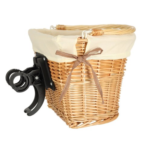 Kosz wiklinowy RALLEX na rower kosz przedni pleciony wkład click biały Kik Sp. z o. o. Sp. k.