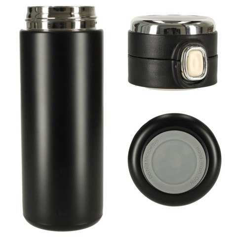 Kubek bidon termiczny z ustnikiem termos LED 350ml czarny Kik Sp. z o. o. Sp. k.