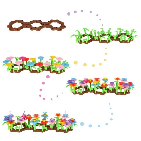 Kwiatki klocki kreatywne ogród kwiatowy 104 elementy Kik Sp. z o. o. Sp. k.