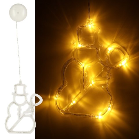 Lampki LED wisząca dekoracja świąteczna okna bałwanek 49cm przyssawka 10 LED Kik Sp. z o. o. Sp. k.