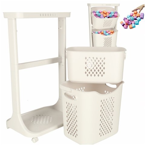 Pojemnik na zabawki kosz na ubrania organizer podwójny jeżdżący Kik Sp. z o. o. Sp. k.