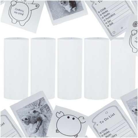 Rolki termiczne papier do drukarki aparatu 5,7cm x 4,5m 5 sztuk Kik Sp. z o. o. Sp. k.