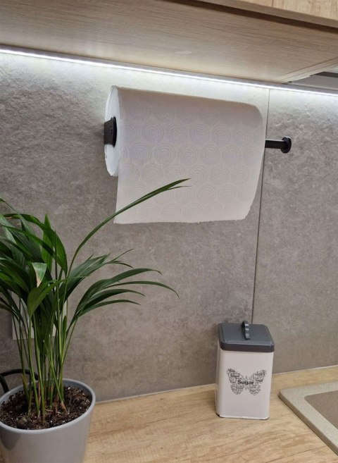 Wieszak uchwyt na ręcznik papierowy kuchenny obrotowy loft czarny Kik Sp. z o. o. Sp. k.