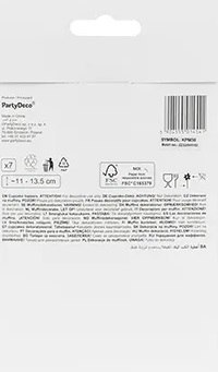 Dekoracje do muffinek babeczek - Bocian 11cm-12cm 7 sztuk Partydeco Sp. z o. o.