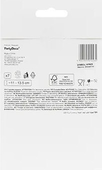 Dekoracje do muffinek babeczek - Wieloryb 11cm-13,5cm 7 sztuk Partydeco Sp. z o. o.