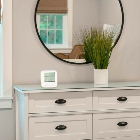 Higrometr zegar termometr pokojowy wilgotnościomierz LCD Kik Sp. z o. o. Sp. k.