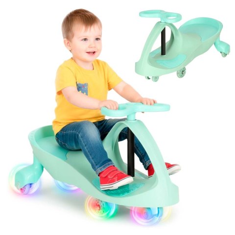 Jeździk grawitacyjny LED Swing Fix S3 świecące koła miętowy Kik Sp. z o. o. Sp. k.