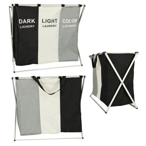 Kosz na pranie segregacja organizer 3 komory 135l Kik Sp. z o. o. Sp. k.