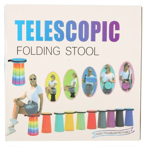 Krzesło składane taboret teleskopowy turystyczny przenośny czarny 200kg Kik Sp. z o. o. Sp. k.