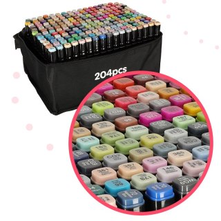 Markery dwustronne mazaki alkoholowe w etui 204 + podstawka Kik Sp. z o. o. Sp. k.