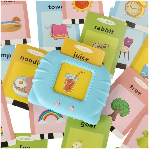 Nauka języka angielskiego czytnik kart do nauki słówek fiszki niebieski Kik Sp. z o. o. Sp. k.