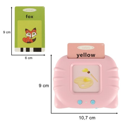 Nauka języka angielskiego czytnik kart do nauki słówek fiszki różowy Kik Sp. z o. o. Sp. k.