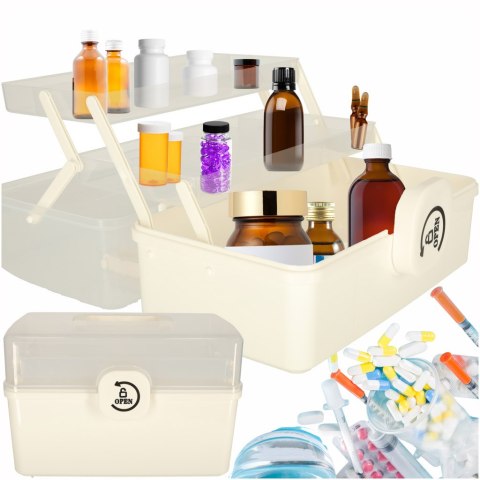 Organizer na leki pojemnik pudełko kasetka apteczka duży XL na zamek skrzynka 29x16x15cm Kik Sp. z o. o. Sp. k.