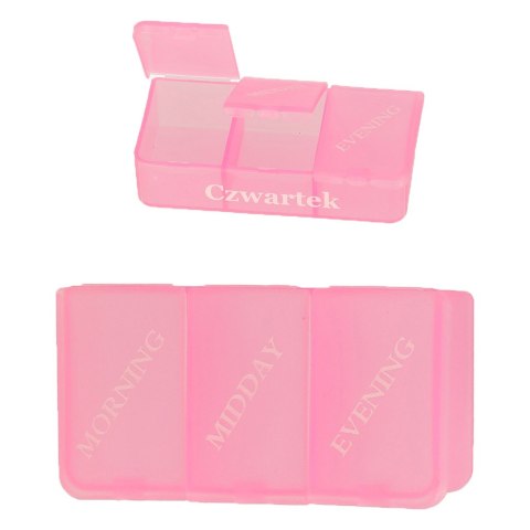 Organizer na leki pudełko kasetka na tabletki tygodniowy PL EN LT CS Kik Sp. z o. o. Sp. k.