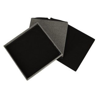 Puf składany ze schowkiem otwierany do siedzenia podnóżek szary 38x38x38cm Kik Sp. z o. o. Sp. k.