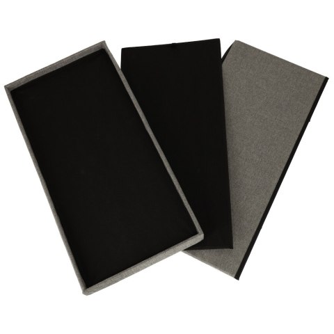 Puf składany ze schowkiem otwierany do siedzenia podnóżek szary duży 76x38x38cm Kik Sp. z o. o. Sp. k.