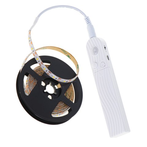 Taśma LED na baterie USB czujnik ruchu 2M zimny biały Kik Sp. z o. o. Sp. k.