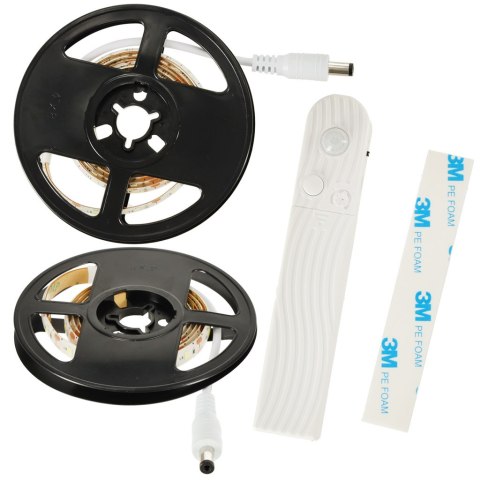 Taśma LED wodoodporna na baterie USB czujnik ruchu 1M 59LED zimny biały Kik Sp. z o. o. Sp. k.