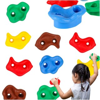 Kamienie wspinaczkowe uchwyty do wspinaczki dla dzieci kolorowe 10 szt + śruby Kik Sp. z o. o. Sp. k.