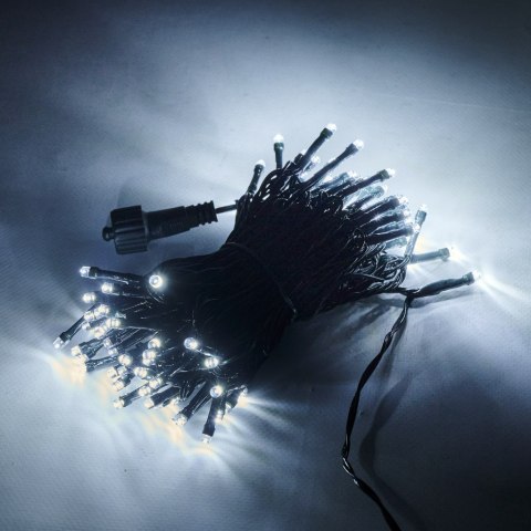 Lampki LED łańcuch świetlny świąteczne choinkowe 10m 100LED zimny biały 8 trybów świecenia Kik Sp. z o. o. Sp. k.