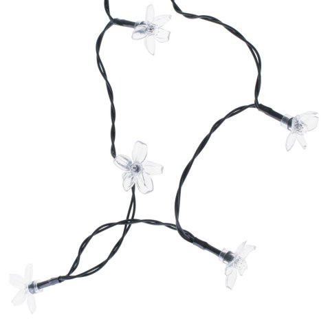 Lampki ogrodowe solarne kwiatki 7m 50LED ciepły biały Kik Sp. z o. o. Sp. k.