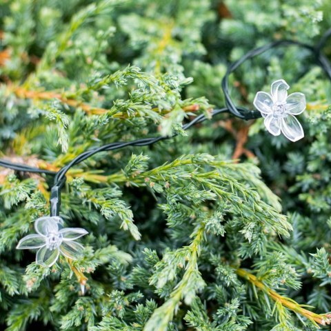 Lampki ogrodowe solarne kwiatki 7m 50LED ciepły biały Kik Sp. z o. o. Sp. k.