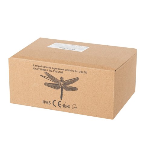 Lampki ogrodowe solarne ważki 6,5m 30LED multikolor Kik Sp. z o. o. Sp. k.