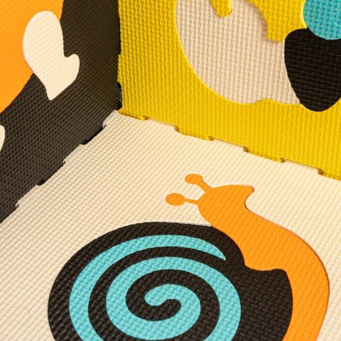 Mata edukacyjna piankowa puzzle zwierzątka kolorowa 85 x 85 cm 9 elementów Kik Sp. z o. o. Sp. k.