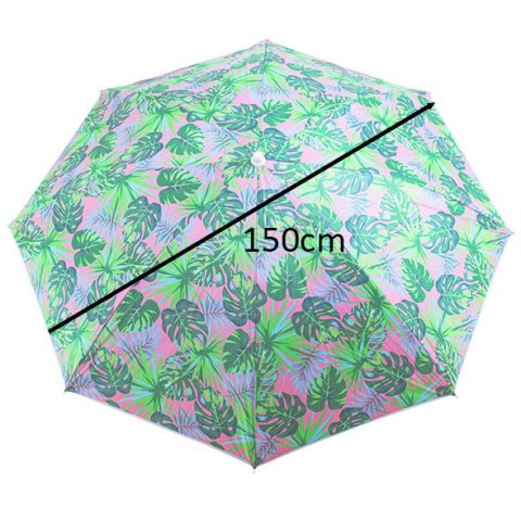 Parasol ogrodowy plażowy regulowany łamany 150cm liście UV Kik Sp. z o. o. Sp. k.