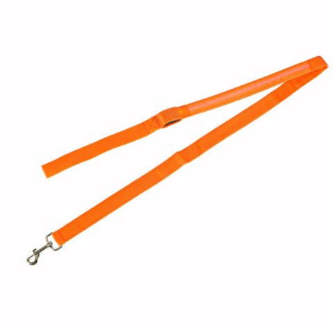 Smycz dla psa kota świecąca spacer jesień zima noc LED 1,2 m pomarańczowa Kik Sp. z o. o. Sp. k.