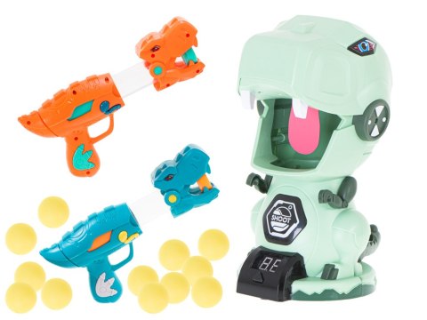 Głodny dinozaur strzelanie do celu gra zręcznościowa zestaw 2 pistolety na kulki 20 kul Kik Sp. z o. o. Sp. k.