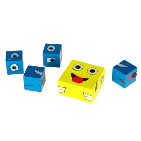 Gra edukacyjne wyzwania nauka emocji klocki drewniane Kik Sp. z o. o. Sp. k.
