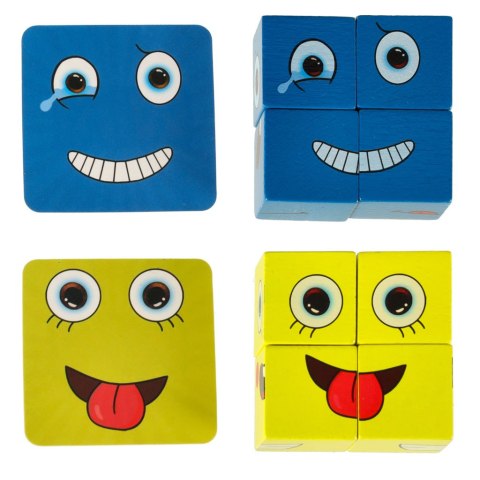 Gra edukacyjne wyzwania nauka emocji klocki drewniane Kik Sp. z o. o. Sp. k.