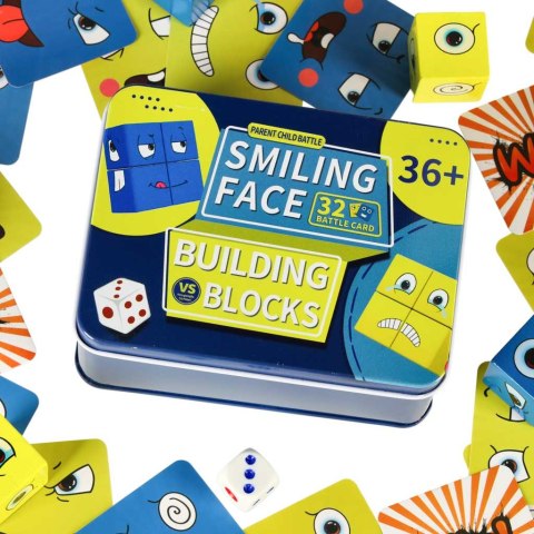 Gra edukacyjne wyzwania nauka emocji klocki drewniane Kik Sp. z o. o. Sp. k.