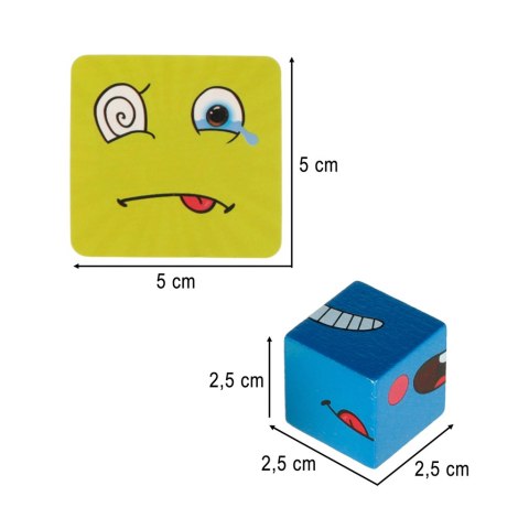 Gra edukacyjne wyzwania nauka emocji klocki drewniane Kik Sp. z o. o. Sp. k.