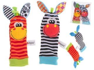 Grzechotka zabawka skarpetki na nóżki stopy 2szt. Kik Sp. z o. o. Sp. k.