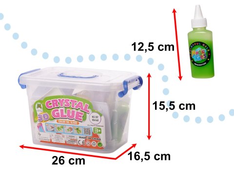 Klej żel kryształowy 3D crystal glue kreatywny zestaw w wiaderku 26el. Kik Sp. z o. o. Sp. k.