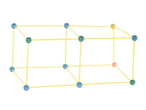 Klocki konstrukcyjne rurki słomki patyczki kreatywne baza namiot domek 75el. Kik Sp. z o. o. Sp. k.