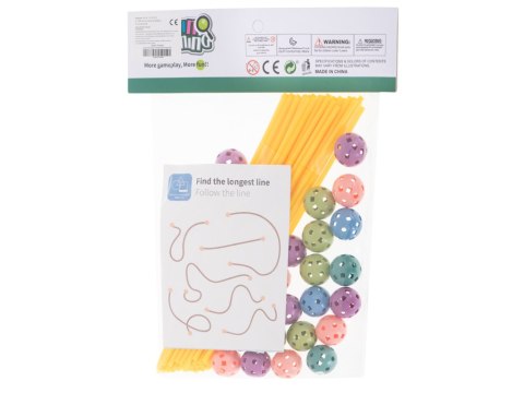 Klocki konstrukcyjne rurki słomki patyczki kreatywne baza namiot domek 75el. Kik Sp. z o. o. Sp. k.