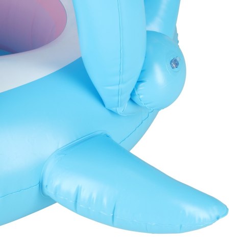 Kółko do pływania koło dmuchane dla niemowląt pontonik dla dzieci z siedziskiem z daszkiem rekin 23kg Kik Sp. z o. o. Sp. k.