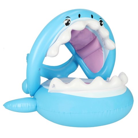 Kółko do pływania koło dmuchane dla niemowląt pontonik dla dzieci z siedziskiem z daszkiem rekin 23kg Kik Sp. z o. o. Sp. k.