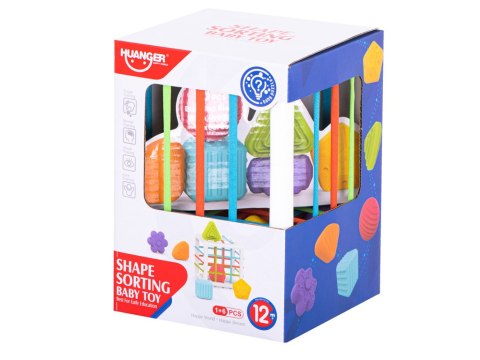 Kostka sensoryczna elastyczna układanka sorter kształtów zabawka wtykana 7 el. Kik Sp. z o. o. Sp. k.