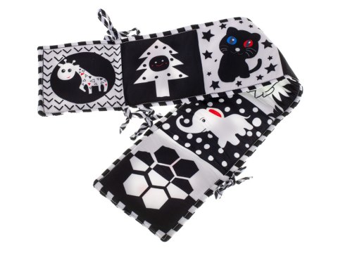 Książeczka sensoryczna kontrastowa miękka nauka widzenia ochraniacz do łóżeczka mata edukacyjna kształty dźwięki Kik Sp. z o. o. Sp. k.